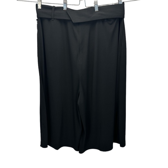 Calvin Klein Women's Wide Leg Tie Waist Cropped Pants - Black - size 1X - Picture 2 of 10